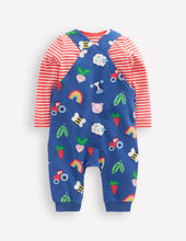 Load image into Gallery viewer, NWOT Mini Boden Jersey Overalls Play Set