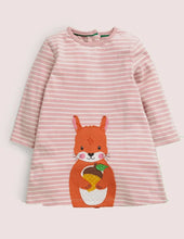 Load image into Gallery viewer, NWOT Mini Boden Front and Back Appliqué Squirrel Dress
