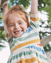 Load image into Gallery viewer, NWOT Hanna Andersson Stripe Skater Dress with Pockets