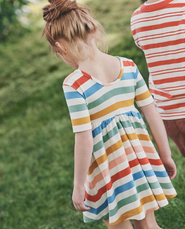 hanna andersson dress Hanna Andersson | Stripe Skater Dress with Pockets