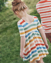 Load image into Gallery viewer, NWOT Hanna Andersson Stripe Skater Dress with Pockets