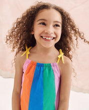 Load image into Gallery viewer, NWOT Hanna Andersson Rainbow Colorblock Pillowcase Dress