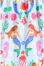 Load image into Gallery viewer, NWOT Mini Boden Boden Ariel Twirly Jersey Dress - Pale Blue Mermaids