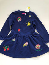 Load image into Gallery viewer, NWT Mini Boden Embroidered Sweatshirt Dress