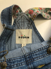 Load image into Gallery viewer, NWOT Mini Boden Heart Pocket Short Overalls