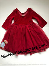 Load image into Gallery viewer, NWOT Mini Boden Velvet Tulle Appliqué Dress