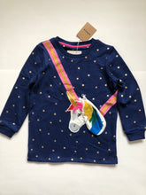 Load image into Gallery viewer, NWT Mini Boden Rainbow Unicorn Appliqué Bag Tunic
