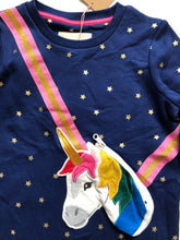 Load image into Gallery viewer, NWT Mini Boden Rainbow Unicorn Appliqué Bag Tunic
