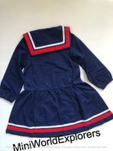 Load image into Gallery viewer, NWOT Mini Boden Sailor Sweatshirt Dress