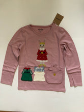 Load image into Gallery viewer, NWT Mini Boden Puff Sleeve Dress Up Appliqué T-shirt