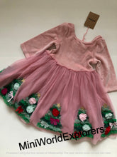 Load image into Gallery viewer, NEW Mini Boden Velvet Tulle Appliqué Dress