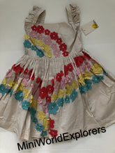 Load image into Gallery viewer, NWT Mini Boden Flutter Flower Rainbow Dress