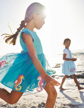 Load image into Gallery viewer, NWOT Mini Boden Jersey Tulle Appliqué Dress