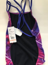 Load image into Gallery viewer, NWT Speedo Printed Double Strap One Piece Female Training Swimsuit