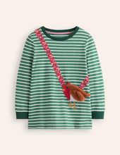 Load image into Gallery viewer, NWT Mini Boden Appliqué Bag Sweat Tunic