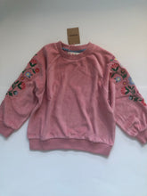 Load image into Gallery viewer, NWT Mini Boden Embroidered Velour Sweat