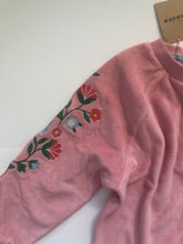 Load image into Gallery viewer, NWT Mini Boden Embroidered Velour Sweat