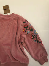 Load image into Gallery viewer, NWT Mini Boden Embroidered Velour Sweat