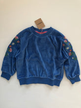 Load image into Gallery viewer, NWT Mini Boden Embroidered Velour Sweat