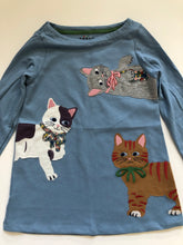 Load image into Gallery viewer, NWOT Mini Boden Appliqué Cats Jersey Tunic