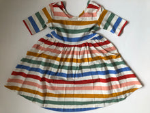 Load image into Gallery viewer, NWOT Hanna Andersson Stripe Skater Dress with Pockets
