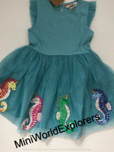 Load image into Gallery viewer, NWOT Mini Boden Jersey Tulle Appliqué Dress