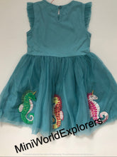 Load image into Gallery viewer, NWOT Mini Boden Jersey Tulle Appliqué Dress
