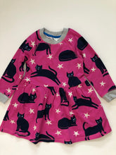 Load image into Gallery viewer, NWOT Mini Boden Pink Halloween Cats Sweatshirt Dress