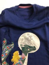 Load image into Gallery viewer, NWOT Mini Boden Cosy Appliqué Sweatshirt Dress