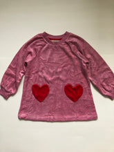 Load image into Gallery viewer, NWOT Mini Boden Velour Heart Pocket Tunic