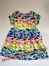 Load image into Gallery viewer, HTF NWOT Mini Boden Rainbow Animals Fun Jersey Dress