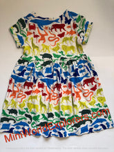 Load image into Gallery viewer, HTF NWOT Mini Boden Rainbow Animals Fun Jersey Dress