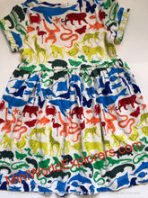 Load image into Gallery viewer, HTF NWOT Mini Boden Rainbow Animals Fun Jersey Dress