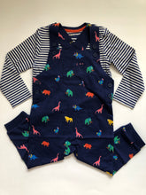 Load image into Gallery viewer, NWOT Mini Boden Printed Jersey Overalls Set