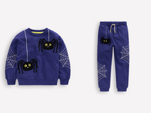 Load image into Gallery viewer, NWOT Mini Boden  sweatshirt and Joggers set(A small sewn tear)