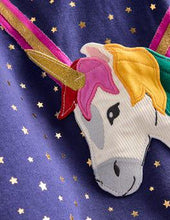Load image into Gallery viewer, NWT Mini Boden Rainbow Unicorn Appliqué Bag Tunic