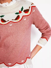 Load image into Gallery viewer, NWOT Boden Edie Fair Isle Robins Sweater