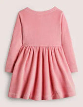 Load image into Gallery viewer, NWOT Mini Boden Twirly Velour Appliqué Dress