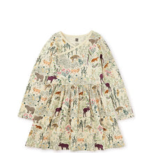 Load image into Gallery viewer, NWT Tea Collection Long Sleeve Wrap Neck Dress