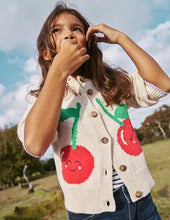 Load image into Gallery viewer, NWOT Mini Boden Fun Logo Cardigan