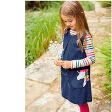 Load image into Gallery viewer, NWOT Mini Boden Cord Appliqué Pinafore Dress