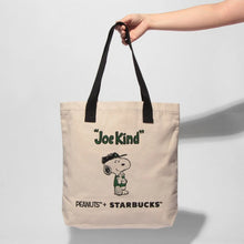 Load image into Gallery viewer, HTF NWOT PEANUTS x STARBUCKS 2025 Snoopy Canvas Tote(A minor fabric flaw)
