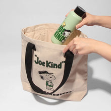 Load image into Gallery viewer, HTF NWOT PEANUTS x STARBUCKS 2025 Snoopy Canvas Tote(A minor fabric flaw)