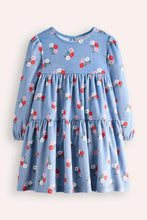 Load image into Gallery viewer, NWT Mini Boden Tiered Velour Dress