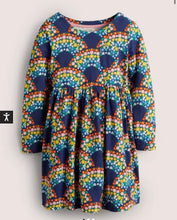 Load image into Gallery viewer, NWT Mini Boden Rainbow Floral Jersey Long-Sleeve Dress