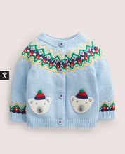 Load image into Gallery viewer, NWT Mini Boden Fair Isle Yoke Cardigan
