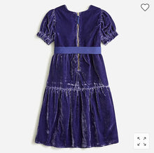 Load image into Gallery viewer, NWT J Crew Girls' puff-sleeve velvet party dress