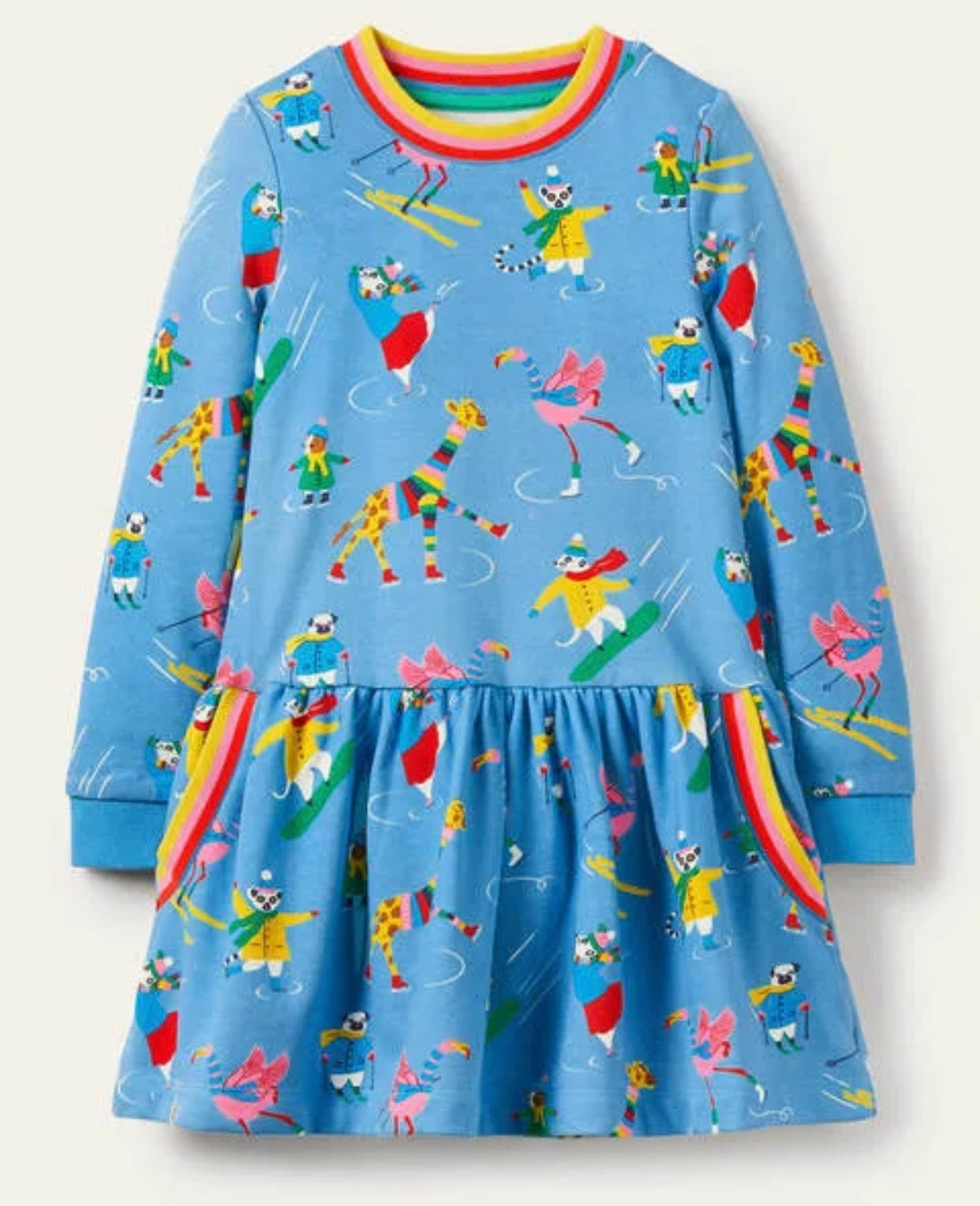 NWT❤️Mini Boden Kids' Print Sweatshirt Dress good sz11/12