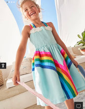 Load image into Gallery viewer, HTF NWT Mini Boden Rainbow Halter Neck Dress