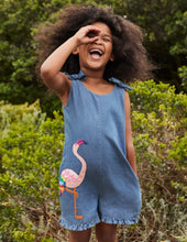 Load image into Gallery viewer, NWT Mini Boden Tie Shoulder Frill Playsuit